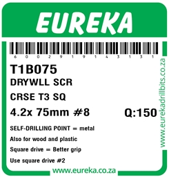 T1B075 - Drywall Screw T3 -T1B075_Label_T